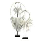 The Wooden Cuttlefish on Stand White L